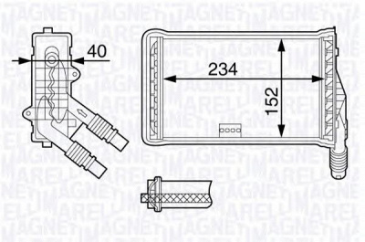 MAGNETI MARELLI 350218337000 -  Теплообменник, отопление салона